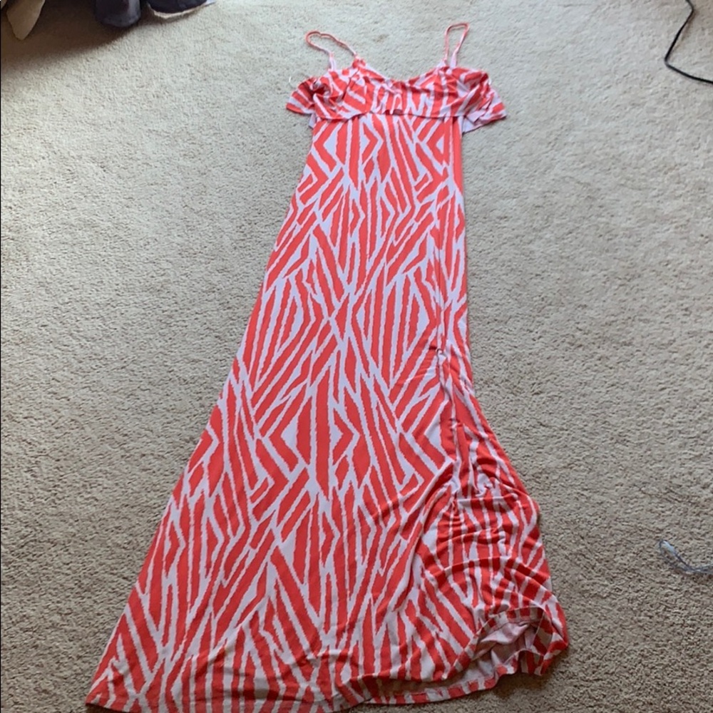 Pink and white Maxi